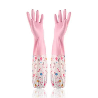 Long Waterproof Rubber Cleaning Gloves